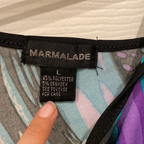 One-Shoulder Graphic Print Mini Dress from Marmalade, size L - Picture 5 of 10